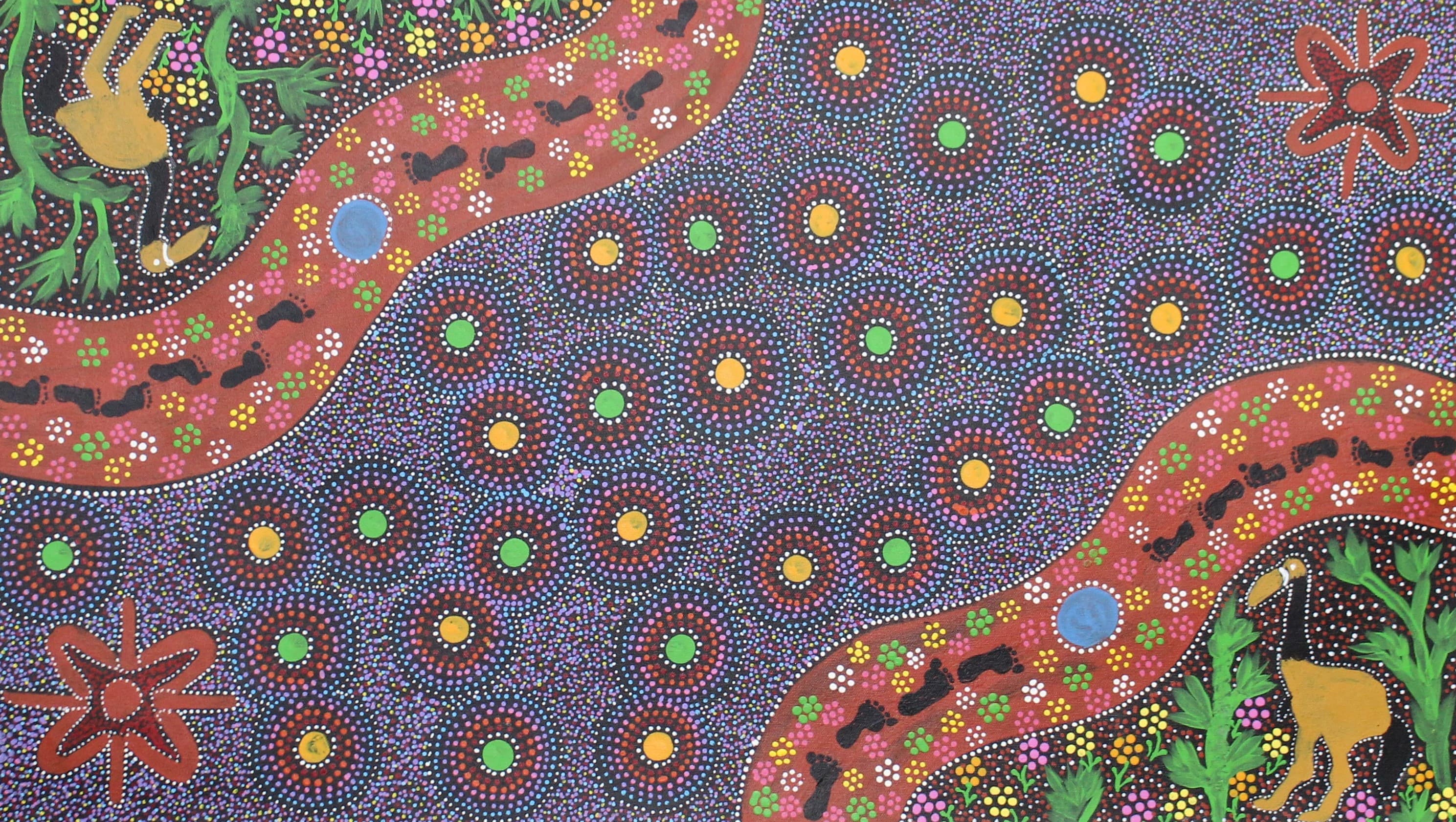 Women going hunting near Alcoota fossil site