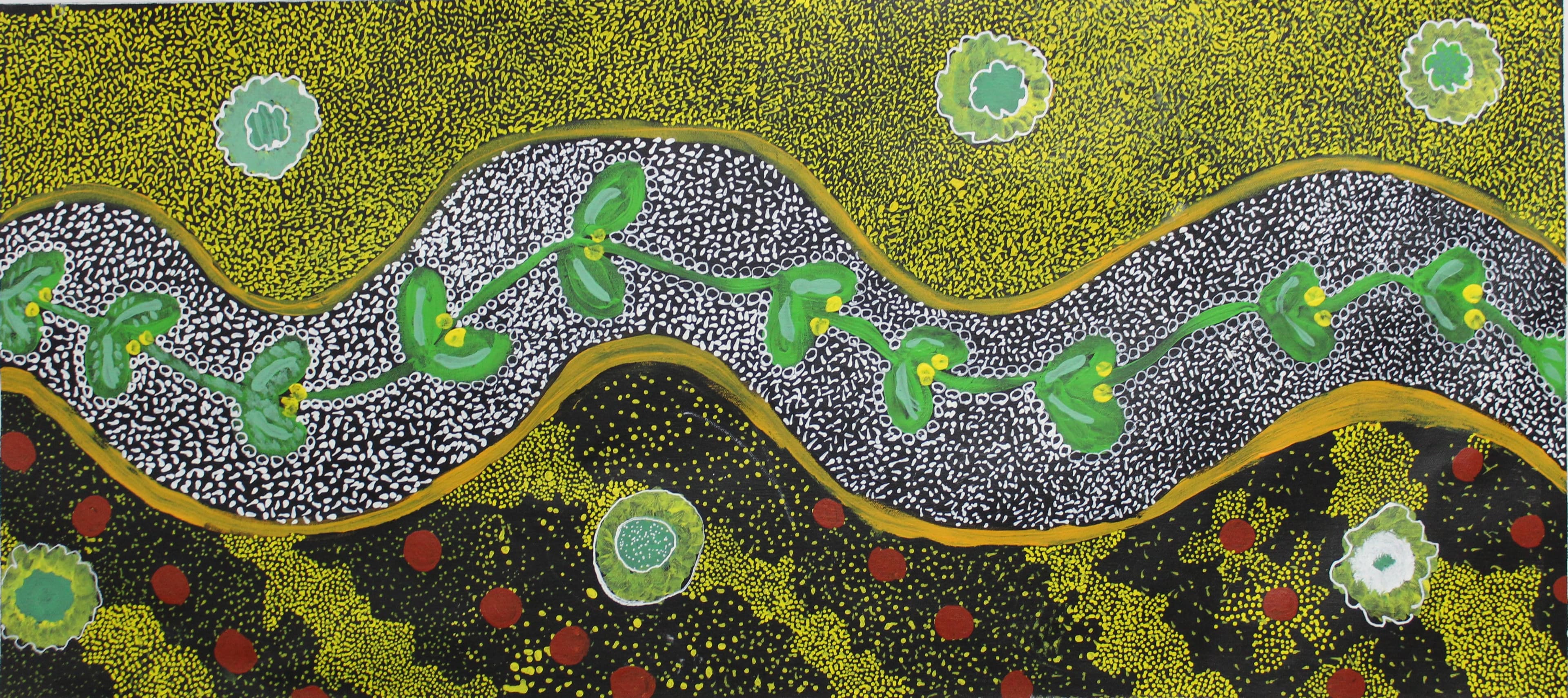 Native flower growing on country